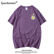 Eperdument 小王子衣服短袖t恤女新款卡通動(dòng)漫ins閨蜜簡(jiǎn)約情侶裝夏裝 紫色T恤-胸標 2XL(175-188cm 80-90Kg )