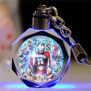 奧特曼動(dòng)漫發(fā)光水晶鑰匙扣書(shū)包掛件小男孩賽羅玩具定制生日禮 奧特英雄 光之集結