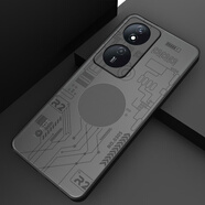 五脈 榮耀play8t手機殼play7t磁吸新款play7tpro全包防摔華為paly7t手機套男款paly8t保護殼簡(jiǎn)約外殼 榮耀Play8T*R2膚感殼黑*4厘米磁吸