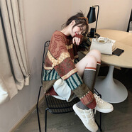 毛衣冬款 女學(xué)生2022年新款女秋秋外穿繭型加厚復(fù)古毛衣套頭寬松慵懶風(fēng)洋氣 紅色 S