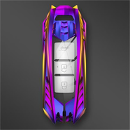 寶駿510鑰匙套730/310w/360/560/200/530/e100扣610包630金屬殼男 A款智能機甲系列單殼炫彩色