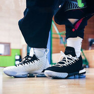 耐克（NIKE）男鞋 Lebron 16 詹姆斯16代 黑白緩震耐磨實(shí)戰(zhàn)籃球鞋AO2595-006 BQ5970-101 黑白鴛鴦 左黑右白 41