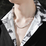 QMXD莫比烏斯項鏈男潮韓版嘻哈小眾男士鎖骨鏈學(xué)生鈦鋼高級感男朋友