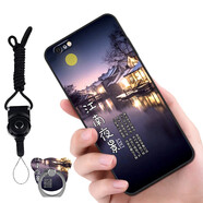 漢牌  適用蘋(píng)果iPhone6/6s Plus手機(jī)殼保護(hù)套全包防摔磨砂個(gè)性卡通男女款軟殼 江南夜景-配指環(huán)+掛繩 iPhone 6plus/6splus 5.5英寸
