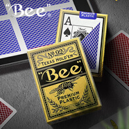 Bee小蜜蜂娛樂專用塑料德州撲克大字寬牌PVC防水耐用進(jìn)口藍(lán)色PLC-316