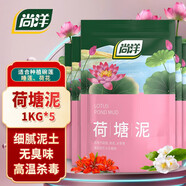 尚洋荷塘泥睡蓮?fù)肷從嗪苫酄I養(yǎng)土淤泥花泥花土壤專用種植土泥炭土 尚洋透明袋荷塘泥1000g*5袋