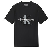 Calvin Klein 卡爾文·克萊恩 CK T恤男 短袖男款夏款休閑圓領上衣打底衫 黑色 （JDBS） S （建議60-70kg）