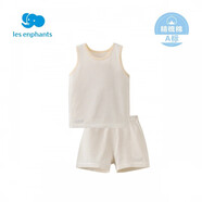麗嬰房（Les enphants）童裝嬰兒衣服寶寶空調(diào)服薄款兒童內(nèi)衣套裝睡衣家居服套裝 黃色(背心套裝) 150 cm/12歲