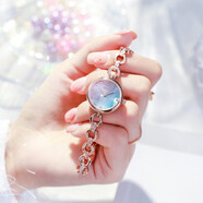 聚利時(shí)（Julius）手表女小表盤(pán)小巧精致輕奢女表防水手鏈女士石英表生日禮物送女友 玫瑰金彩面