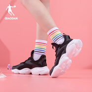 喬丹女鞋運動(dòng)老爹鞋休閑韓版旅游網(wǎng)面復古學(xué)生運動(dòng)慢跑步鞋 黑色/白色 39