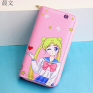 晨文兒童錢(qián)包零錢(qián)包韓版卡通公主可愛(ài)小女孩拉鏈長(cháng)款錢(qián)包學(xué)生卡包錢(qián)夾 手托愛(ài)心美少女