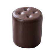 孜度 皮凳子沙發(fā)凳客廳換鞋凳歐式皮墩沙發(fā)凳客廳矮凳家用換鞋凳圓凳