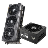 華碩【顯卡+電源套裝】TUF-RTX4060TI-O8G-顯卡+TUF-750G 裝彈手金牌全模組電源 原生ATX3.0