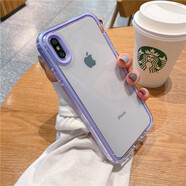 墨迪（Muedy）適用蘋果xr手機殼iPhonexsmax透明氣囊se3加厚防摔7/8plus保護套 【透紫色】 蘋果X/XS通用