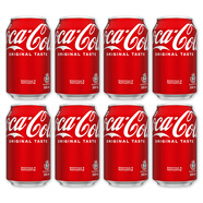 可口可樂（Coca-Cola）【新日期】香港進(jìn)口ins網(wǎng)紅飲料可口可樂330ml罐裝 8罐【含糖】原味可口可樂(紅罐白字)