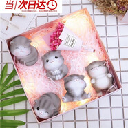 星恒夢(mèng)可愛調(diào)皮貓咪擺件七夕情人節(jié)禮物送女友禮物送閨蜜客廳車載禮品  貓咪擺件-5件套（禮盒裝）