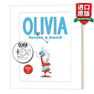 Olivia Forms a Band With CD Audio 英文原版 小豬奧莉薇玩單人樂(lè )隊 繪本+CD 英文版 進(jìn)口英語(yǔ)原版書(shū)籍