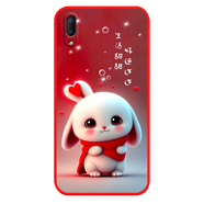 vivo Y93手機殼V1818A個(gè)性防摔情侶vivo Y93s保護套V1818CA直邊殼 中國紅-好運連連【單殼】