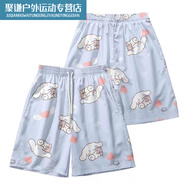 hellokitty籃球褲hellokitty凱蒂貓庫洛米短褲男女夏季睡褲寬 066新款-玉桂狗 L