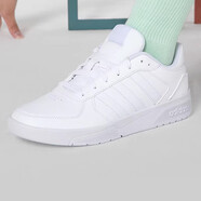 ADIDAS阿迪達斯男鞋運動(dòng)鞋 秋季休閑鞋時(shí)尚舒適耐磨低幫透氣休閑鞋 ID9659/皮面/白色 42