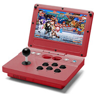 POVI（順豐發(fā)貨）便攜充電街機游戲機3D月光寶盒拳王街機折疊搖桿街機 紅色 潘多拉9D