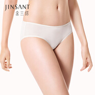 金三塔女士內(nèi)褲100%桑蠶絲低腰三角褲真絲內(nèi)褲女 白色 1條 M