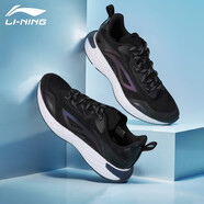 李寧（LI-NING）跑鞋男春秋新款科技透氣輕便回彈穩(wěn)定潮流跑步鞋 黑色-夏季網(wǎng)孔 41