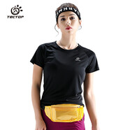 探拓（TECTOP）速干T恤 透氣女圓領(lǐng)短袖速干衣 044 女款黑色 2XL