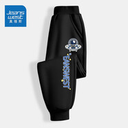 真維斯（Jeanswest）衛褲男童秋季薄款兒童休閑長(cháng)褲2025新款中大童時(shí)尚寬松褲子童裝潮 【薄款長(cháng)褲】黑（飛） 140