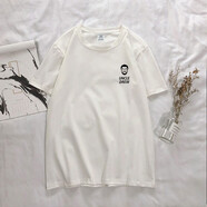 航海日志短袖男士t恤韓版潮寬松體恤2023新款T恤男上衣夏季純棉港風(fēng)打底衫 白色3236 M碼 160-170cm 90-110斤