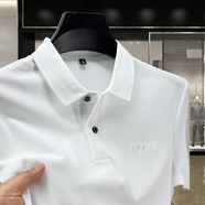 BOSST恤短袖男士德國BOSS舒適透氣純棉帥氣翻領(lǐng)polo夏季男裝 BOSS23800-白色 XL 建議135-150斤