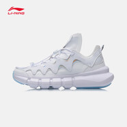 李寧（LI-NING）休閑鞋男鞋2021夏季新款悟道2.3Lite低幫時尚白色運動鞋 標(biāo)準(zhǔn)白/銀色AGBR051-2 42