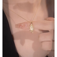 寶夏悅金枝玉葉項鏈輕奢葉子吊墜滿(mǎn)鋯樹(shù)葉鎖骨鏈小眾高級感 葉子鎖骨鏈