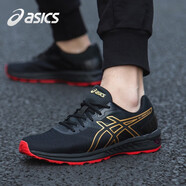 asicsASICS亞瑟士男鞋跑步鞋愛世克斯馬拉松運動鞋男子跑步鞋GEL 黑色/金色 39