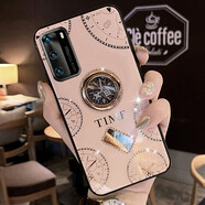 衛(wèi)護 華為P40Pro手機殼 P40/P40Pro +女款鑲鉆保護套全包防摔薄硅膠個性指環(huán)歐美硬殼 華為P40【香檳金】配掛繩