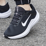 耐克（NIKE）跑步鞋男鞋2025新款夏季緩震跑鞋輕便透氣網(wǎng)面專(zhuān)業(yè)運動(dòng)鞋 黑白/WINFLO 10/寬版 43