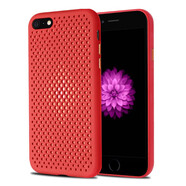 果不凡 適用蘋果6s/6plus手機(jī)殼散熱防摔軟殼iPhone6splus硅膠防摔保護(hù)套透氣防指紋款 【幸運(yùn)紅】-透氣散熱-磨砂防指紋 蘋果6/6s-4.7英寸