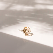 俏物俏女（in lay）閨蜜耳釘小眾設(shè)計(jì)感水晶925銀耳飾簡(jiǎn)約氣質(zhì)個(gè)性耳骨釘百搭配飾 8mm金香檳