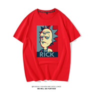 C2潮朝瑞克和莫蒂聯(lián)名T恤短袖rickandmorty周邊莫迪與莫提爺爺純棉衣服 紅色瑞克【短袖圓領(lǐng)T恤】 2XL
