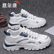 意爾康男鞋2025新品舒適運(yùn)動(dòng)鞋子男百搭跑步鞋網(wǎng)面厚底增高休閑老爹鞋男 雪白 42 標(biāo)準(zhǔn)尺碼
