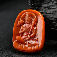 宮妃南紅瑪瑙本命佛項(xiàng)鏈虛空藏菩薩生肖屬?；⑹刈o(hù)神吊墜掛件高檔男女