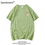 Eperdument 小王子衣服短袖t恤女新款卡通動(dòng)漫ins閨蜜簡(jiǎn)約情侶裝夏裝 果綠色T恤-胸標 XL(170-185cm 71-81Kg)