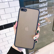名櫻 蘋果8Plus手機(jī)殼iPhoneSE2保護(hù)套透明磨砂6SP撞色硅膠7P全包防摔ip6s網(wǎng)紅男女 蘋果6P/6SPlus【寶石藍(lán)】+鋼化膜