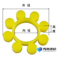 MT聯(lián)軸器梅花墊橡膠彈性塊聚氨酯梅花膠圈牛筋緩沖墊六角梅花墊圈 聚氨酯MT11(外徑295mm 內徑170m