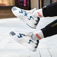 特步休閑運動(dòng)鞋子男春季潮流耐磨防滑減震軟底回彈旅游慢跑步鞋男士 879419320036白蘭灰 40