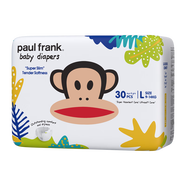 大嘴猴（paul frank）嬰兒紙尿褲新寶媽專(zhuān)享價(jià)尿不濕 叢林紙尿褲L碼30片(6-9kg)