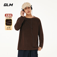 GLM純棉長袖t恤男春秋款純色體恤內(nèi)搭寬松大碼男士打底衫上衣