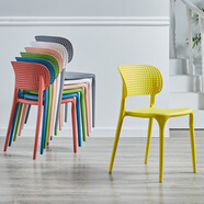 邁亞家具北歐家用塑料餐椅子簡(jiǎn)約休閑靠背椅子時(shí)尚塑膠書(shū)桌洽談椅戶(hù)外凳子 2把以上/單把批發(fā)價(jià) 顏色備注