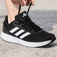阿迪達(dá)斯（adidas）男鞋運(yùn)動鞋 25秋新款低幫緩震耐磨休閑鞋輕便透氣網(wǎng)面時尚跑步鞋 3790/經(jīng)典黑白/RUNFALCON 3.0 44 （內(nèi)長270mm）