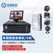 BSJ車載硬盤監(jiān)控錄像機(jī) GPS北斗4G視頻主機(jī)貨車渣土車公交車實(shí)時(shí)監(jiān)控 4G4路主機(jī)+4路攝像頭+1T硬盤+7寸顯示屏